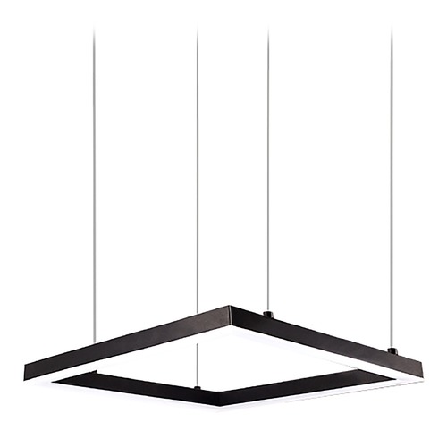 Piazza 35.5-Inch Square LED Pendant in Black by Kuzco Lighting
