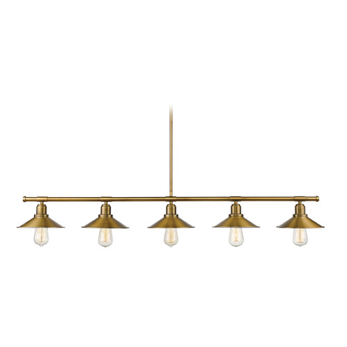 Z-Lite Casa Factory Brass Linear Light by Z-Lite 613-5L-FB
