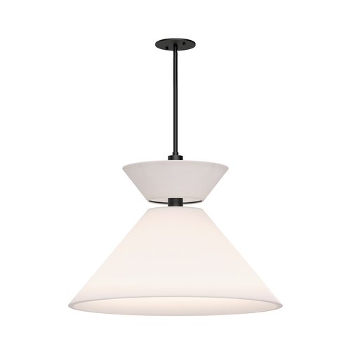 Alora Lighting Alora Lighting Chapelle Matte Black Pendant Light with Conical Shade PD543022MBWL