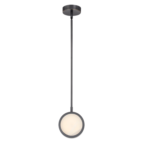 Alora Lighting Blanco Urban Bronze LED Mini-Pendant Light with Drum Shade