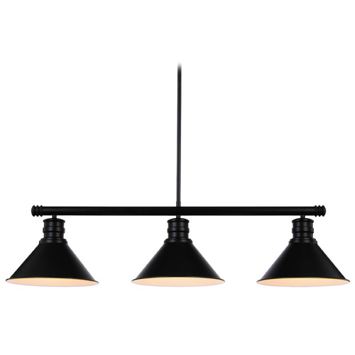 Vaxcel Lighting Vaxcel Lighting Akron Oil Rubbed Bronze & Matte White Billiard Light with Conical Shade H0269