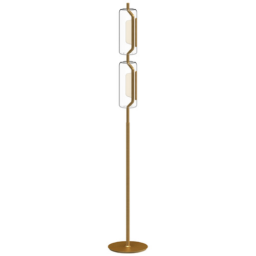 Hilo Brushed Gold LED Floor Lamp by Kuzco Lighting