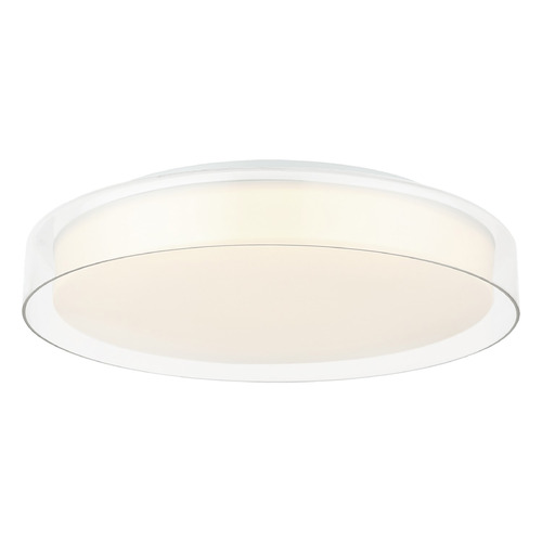 Matteo Lighting Callum White & Clear LED Flushmount Light