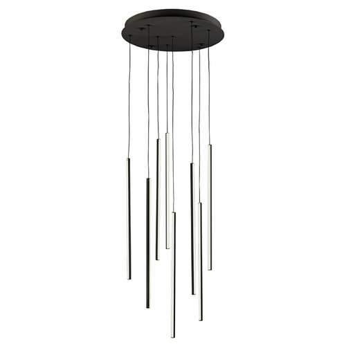 Kuzco Lighting Chute Black LED Multi-Light Pendant with Cylindrical Shade