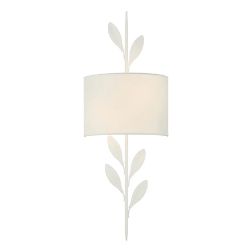 Broche 2-Light Wall Sconce in Matte White by Crystorama Lighting