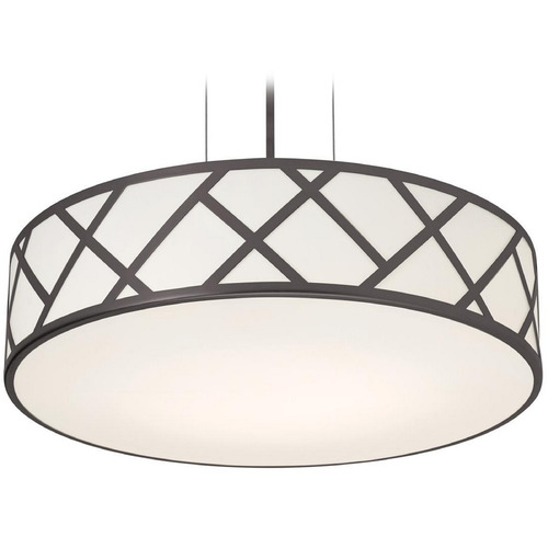 AFX Lighting Afx Lighting Haven Black Pendant Light with Drum Shade HVNP21MBBK