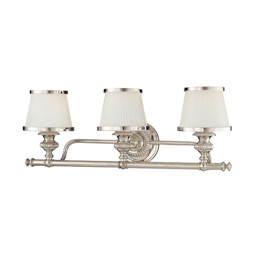 Milton 3-Light Bath Light in Polished Nickel by Hudson Valley Lighting