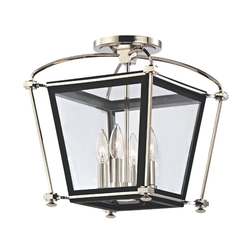 Hudson Valley Lighting Hollis Semi-Flush Mount in Aged Brass by Hudson Valley Lighting 3610-PN