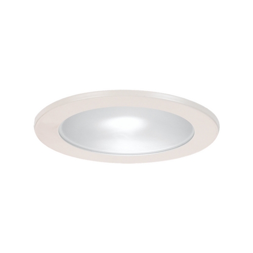 4-Inch Frosted Glass Shower Trim in White by Generation Lighting