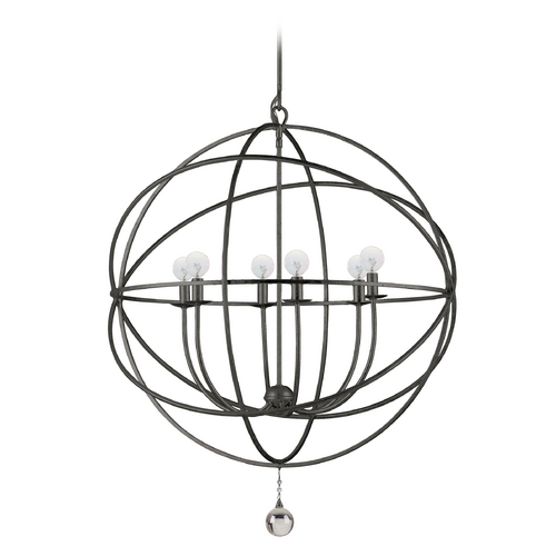 Crystorama Lighting Modern Pendant Light in English Bronze Finish 9228-EB