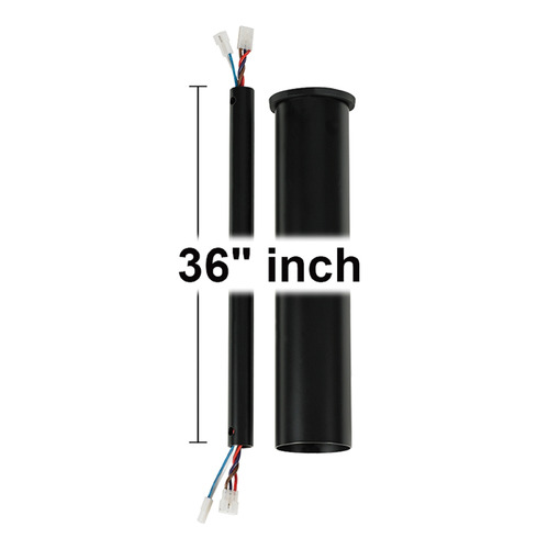36-Inch Minimalist Downrod in Black by Visual Comfort & Co Fans