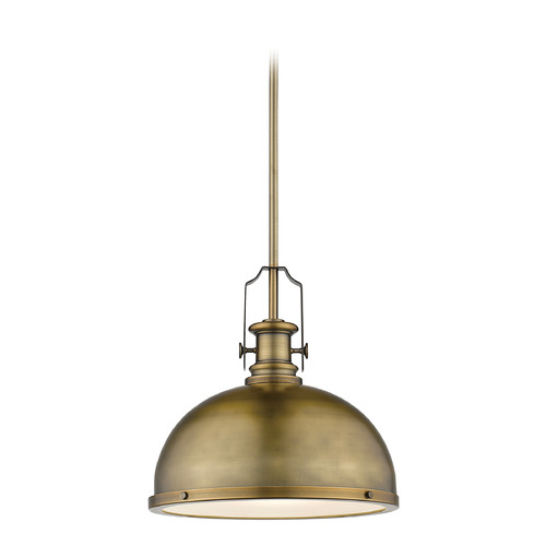 Z-Lite Melange Heritage Brass Pendant by Z-Lite 725P12-HBR