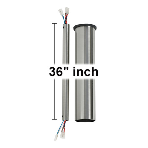 Visual Comfort Fan Collection 36-Inch Minimalist Downrod in Steel by Visual Comfort & Co Fans DRM36BS