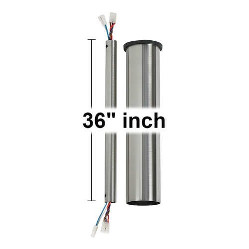 36-Inch Minimalist Downrod in Steel by Visual Comfort & Co Fans