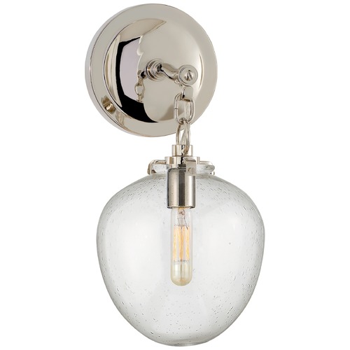 Thomas OBrien Katie Acorn Sconce in Polished Nickel by Visual Comfort Signature