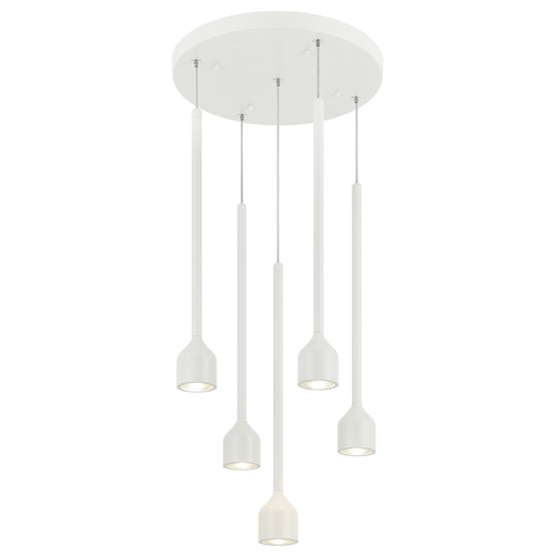 Matteo Lighting Matteo Lighting Lumenagio White LED Multi-Light Pendant with Bowl / Dome Shade C35405WH