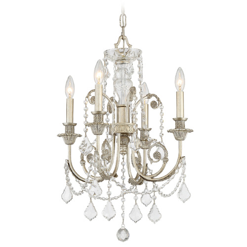 Crystorama Lighting Regis Olde Silver Crystal Chandelier
