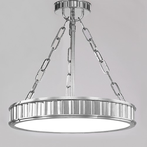 Middlebury Semi-Flush Mount in Polished Nickel by Hudson Valley Lighting