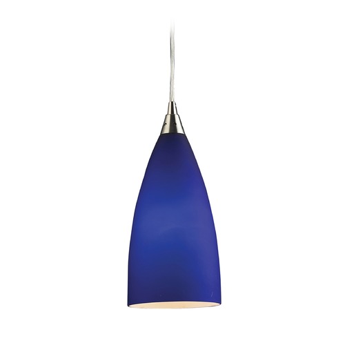 Elk Lighting Elk Lighting Vesta Satin Nickel Mini-Pendant Light with Conical Shade 2581/1