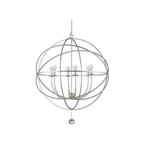 Crystorama Lighting Solaris Chandelier in Olde Silver by Crystorama Lighting 9228-OS