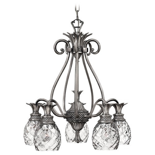 Hinkley Plantation 5-Light Chandelier in Polished Antique Nickel by Hinkley Lighting 4885PL