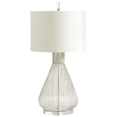 Whisked Fall Satin Nickel Table Lamp by Cyan Design
