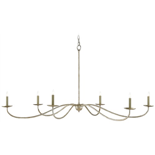 Currey and Company Lighting Saxon 63-Inch Chandelier in Silver Granello by Currey & Company 9000-0055