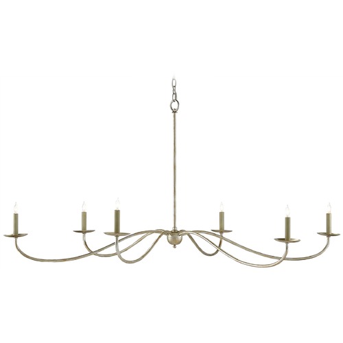 Saxon 63-Inch Chandelier in Silver Granello by Currey & Company