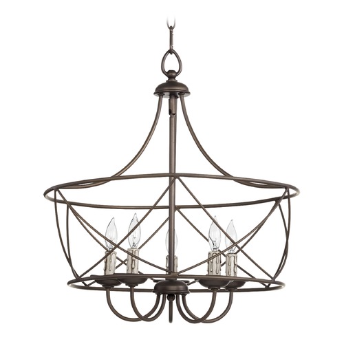 Quorum Lighting Cilia Oiled Bronze Pendant by Quorum Lighting 6416-5-86