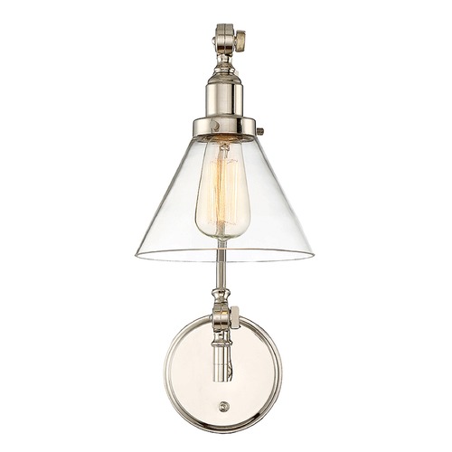 Drake Polished Nickel Sconce by Savoy House