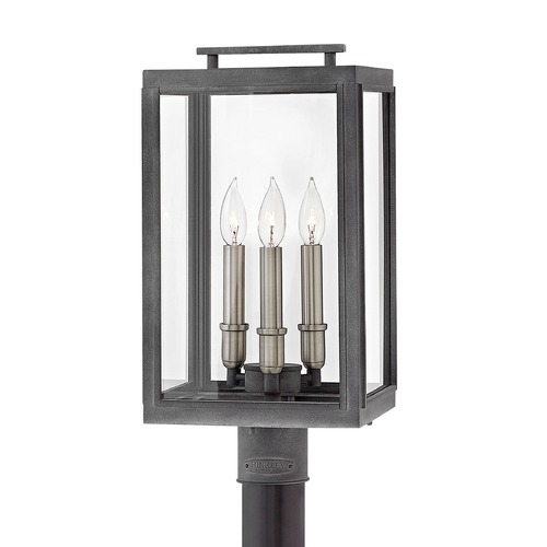 Sutcliffe 20-Inch Post Light in Aged Zinc by Hinkley Lighting