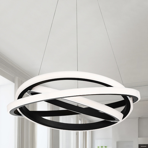 Veloce 26-Inch LED Chandelier in Black by Modern Forms
