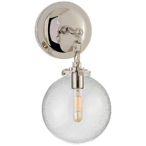Thomas OBrien Katie Globe Sconce in Polished Nickel by Visual Comfort Signature