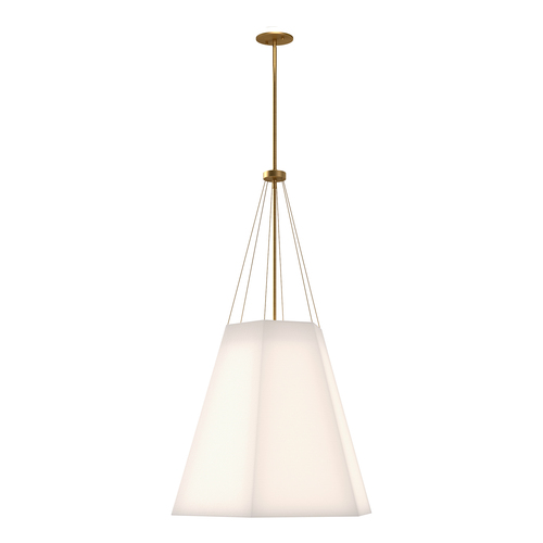 Alora Lighting Manila Aged Gold Pendant Light with Hexagon Shade