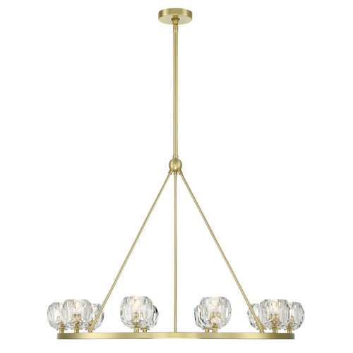 Crystorama Lighting Aragon 10-Light Chandelier in Soft Brass by Crystorama Lighting ARA-10265-SB