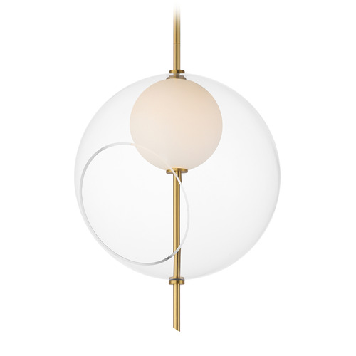 Martini Natural Aged Brass LED Pendant by ET2 Lighting