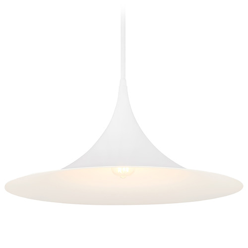 Savoy House Lighting Bowdin Bisque White Pendant Light with Coolie Shade