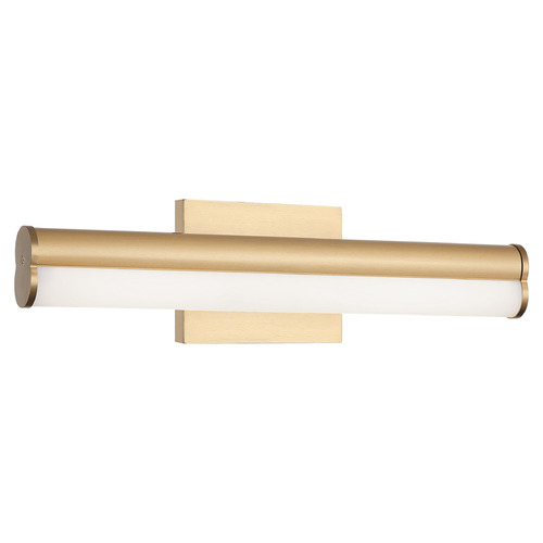 Matteo Lighting Matteo Lighting Junction Aged Gold Brass LED Vertical Bathroom Light W36518AG