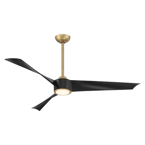 Pike 56-Inch LED Fan in Legacy Brass & Coal by Minka Aire