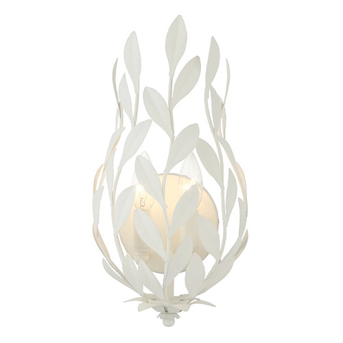 Broche 2-Light Wall Sconce in Matte White by Crystorama Lighting