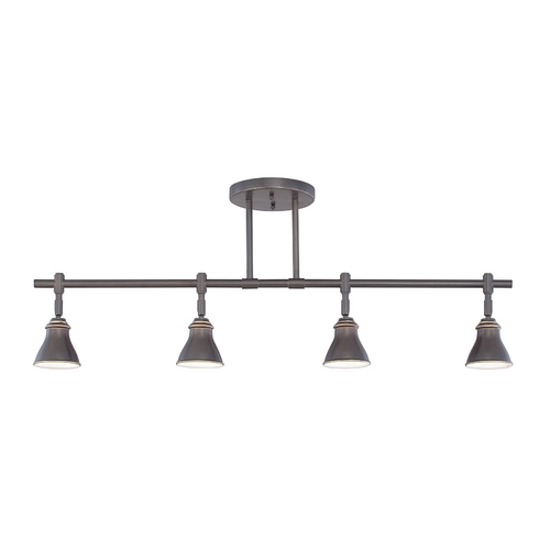 Quoizel Lighting Rail Light Kit with Four Directional Shades in Bronze by Quoizel Lighting QTR10054PN
