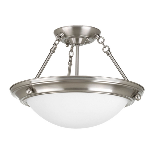 Eclipse Semi-Flush Mount in Brushed Nickel by Progress Lighting