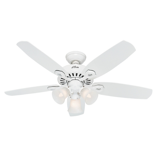 Builder Small Room Snow White Ceiling Fan by Hunter Fan Company