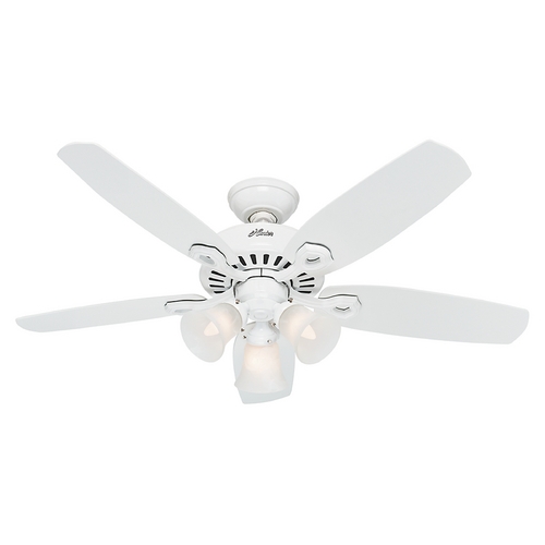 Hunter Fan Company Builder Small Room Snow White Ceiling Fan by Hunter Fan Company 52105