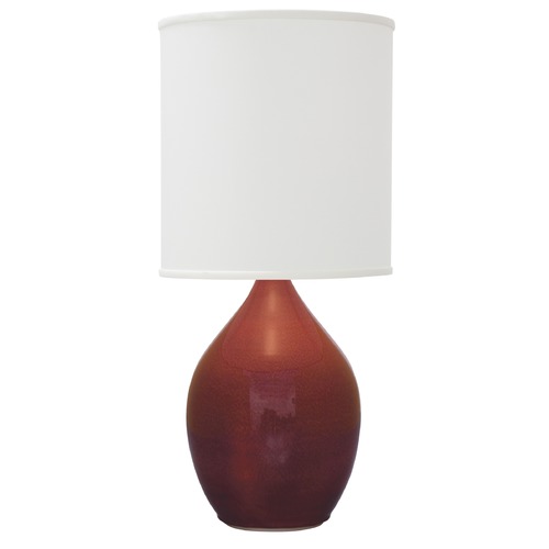 House of Troy Lighting House of Troy Scatchard Crimson Red Table Lamp with Cylindrical Shade GS201-CR