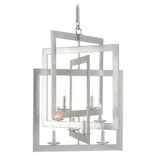 Middleton 28-Inch Chandelier in Silver Leaf by Currey & Company