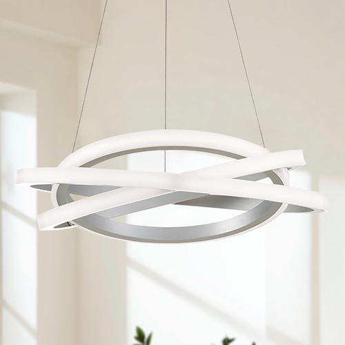 Veloce 26-Inch LED Chandelier in Titanium by Modern Forms