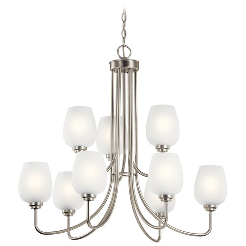 Valserrano 9-Light Brushed Nickel Chandelier by Kichler Lighting