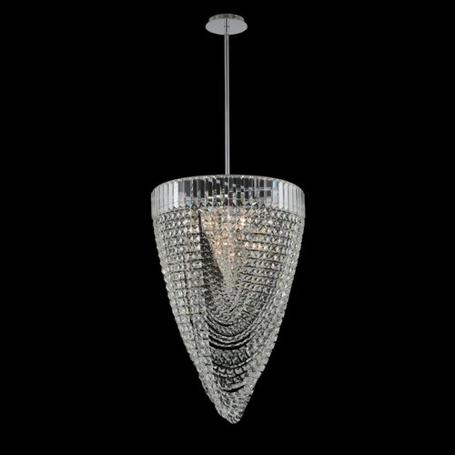 Mira 21-Inch Foyer Light in Polished Chrome by Allegri Crystal