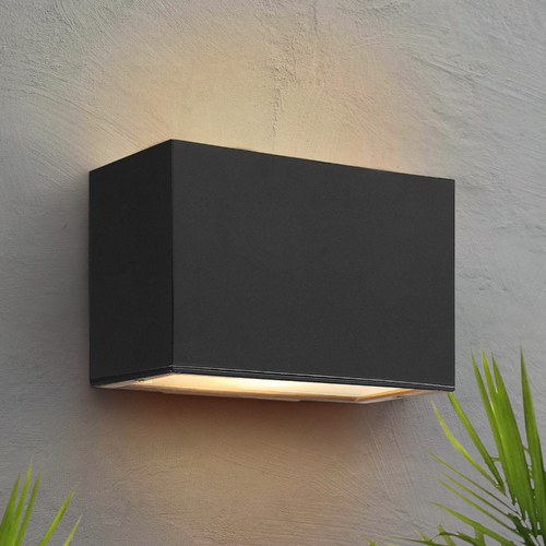 Atlantis 9-Inch Wide Satin Black LED Outdoor Wall Light by Hinkley Lighting